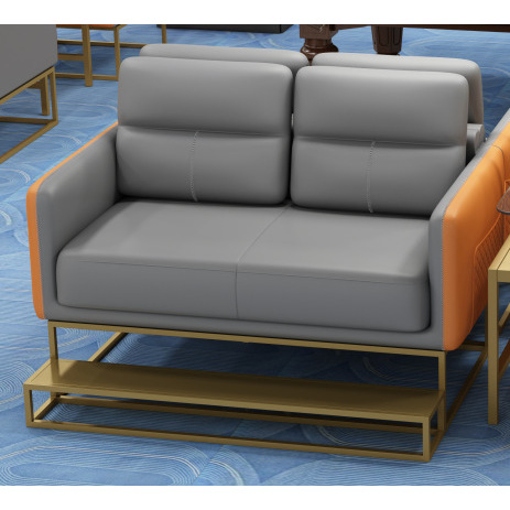 60cm high two-seater sofa (gold frame)