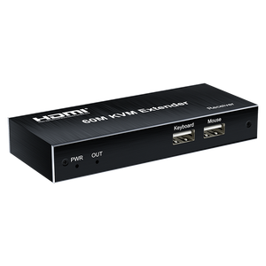 60m 1080p HDMI KVM扩展器，带音频输出红外遥控器，EDID支持5e类6电缆上的USB扩展