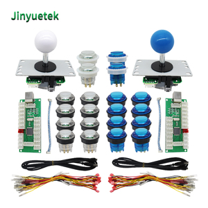 2 игрока нулевой задержки USB кодировщик DIY Аркадный Игровой Комплект со светодиодными кнопочными переключателями Sanwa аркадный джойстик для аркадных автоматов - Product Image 2