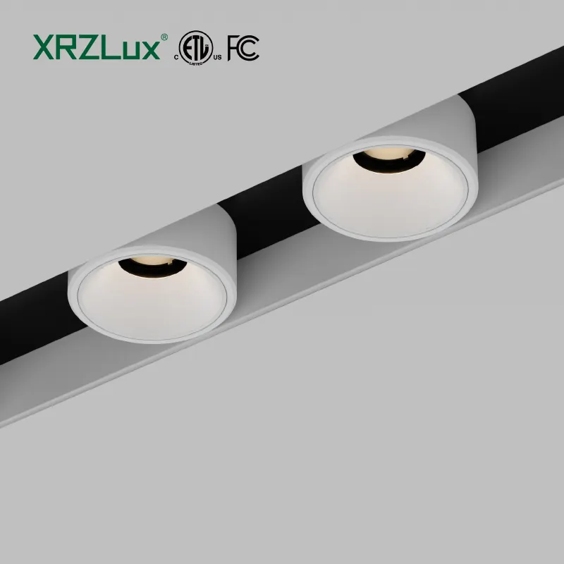 XRZLux 15W 반 매입 원형 LED COB 통 ETL LED 천장 스포트라이트 알루미늄 눈부심 방지 홈 호텔 조명 AC100V-120V