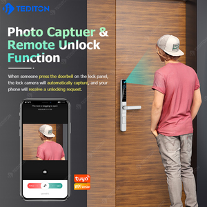WiFi Tuya App Smart Lock mit Kamera Video Türklingel Finger abdruck Keyless Entry Tastatur Türschloss mit Griff für die Haustür - Product Image 5