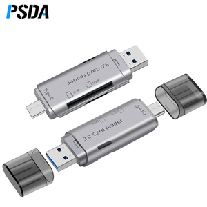PSDAカードリーダーUSB3.0 & Type C to SDTFカードリーダー (PCラップトップアクセサリー用) スマートメモリカードリーダーSDカードリーダー - Product Image 1