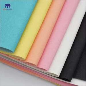 Tela de cuero de PVC sólido brillante con textura de grano de guijarro de alta calidad para bolsa de tapicería de coche y fabricación de cubiertas de caja - Product Image 5