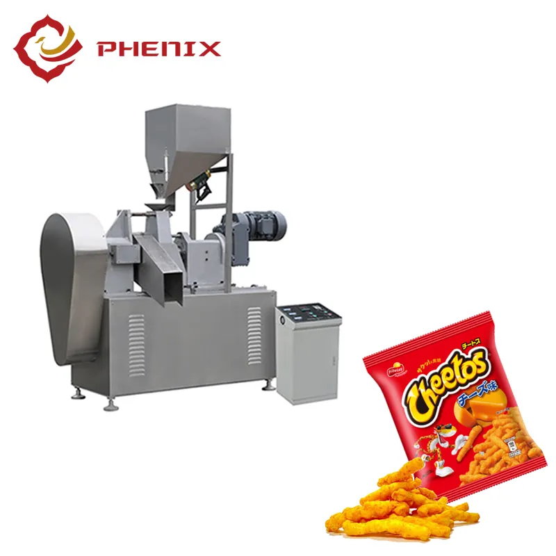 Cheetos máquina/máquina de processamento de NikNaks/Kurkure Frito Lanches Máquinas de alimentos faz Queijo Cachos Cheetos Extrusora Da Linha De Produção