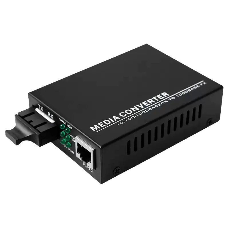 Convertidor de medios Gigabit de cobre a fibra Dual, modo único, hasta 20km