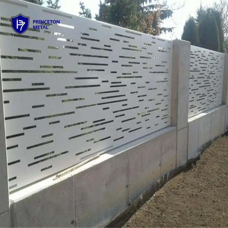 Revêtement de mur-rideau de confidentialité en métal personnalisé découpé au laser façade ventilée panneaux d'écran de clôture en aluminium perforé