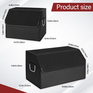 Factory Custom Leather <strong>Trunk</strong> Organizer, Large Soft Car Organizers Storage,foldable,with Lip, for Car SUV/Jeep/<strong>Sedan</strong>/Home/Camping - Product Image 3