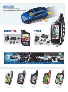 Alarma de coche de dos vías, sistema de entrada sin llave de arranque de motor remoto PLC, sistema de alarma de coche con pantalla LCD remota - Product Image 3