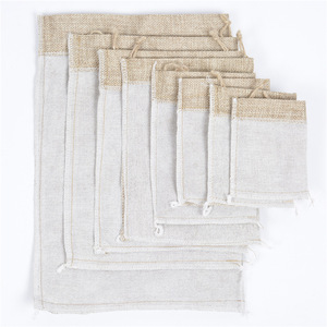Küçük jüt tohum çanta özelleştirilmiş çuval Hessian İpli Gunny çuval çanta hediye takı kakao fasulye torbalar için - Product Image 6