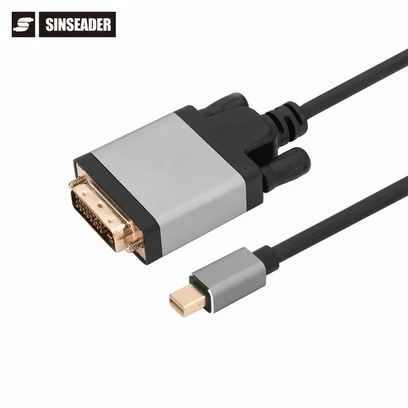 Aluminium Ultra Hd 4K Mini Dp Naar Dvi 24 + 1 Kabel Actieve 24K Vergulde Displayport Kabel