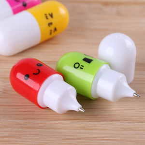 NPPL-013流行文具拉伸功能可爱药丸风格多色塑料圆珠笔 - Product Image 1