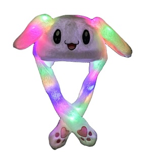 Ördek Flap şapka Led tavşan şapka için parti ücretsiz örnek özel kişiselleştirin peluş çocuklar için oynamak/peluş Led ışık ayı şapka/dolması peluş - Product Image 1