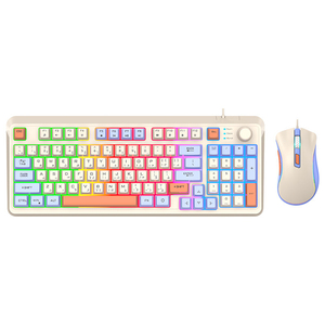 Arabic Game Wired <strong>Keyboard</strong> and Mouse Combo Set Mechanical Feel Three-Color Luminous <strong>Computer</strong> Gaming Accessory - Product Image 2