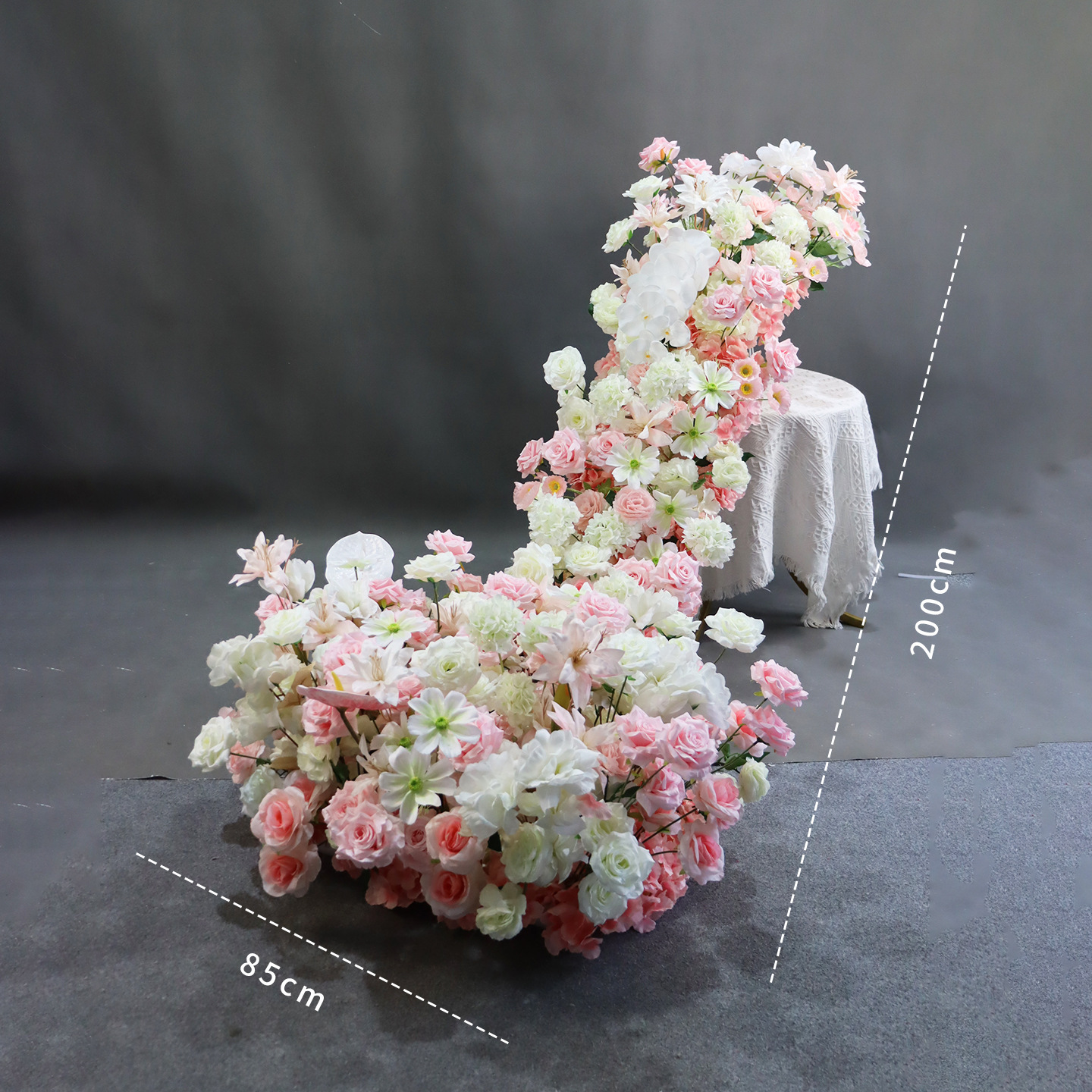 2m pink white gerbera poppy waterfall with suction cup