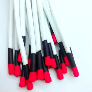 定制拉绳圆形拉绳连帽衫带双色硅胶浸水端 - Product Image 4