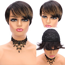 ピクシーカット人毛ウィッグ人毛メーカー直販 - Product Image 4