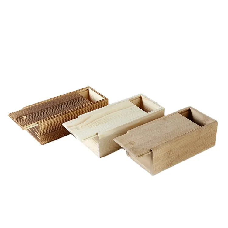 पाइन लकड़ी उपहार बॉक्स प्राकृतिक लकड़ी के बॉक्स