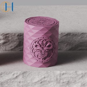 C & H Tùy Chỉnh Hoàng Đạo Thiết Kế Màu Bê Tông Nến Jar 12 Chiêm Tinh Học Dập Nổi Dấu Hiệu Xi Măng Nến - Product Image 3