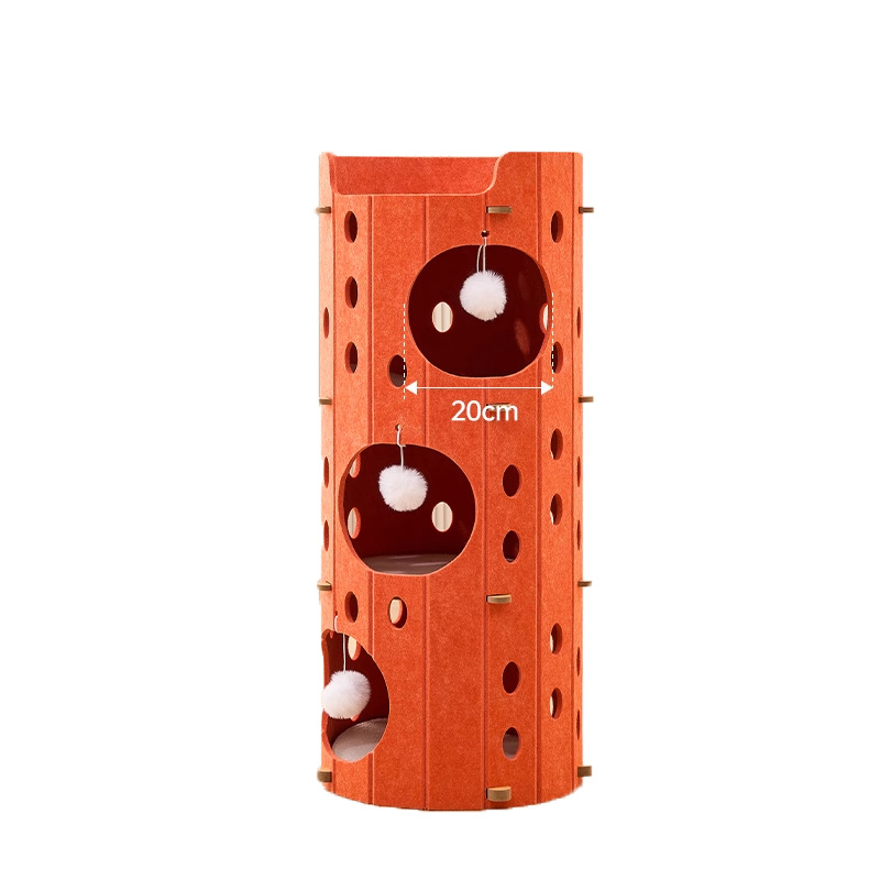 Perforated Orange 3-Tier 37*37*90cm