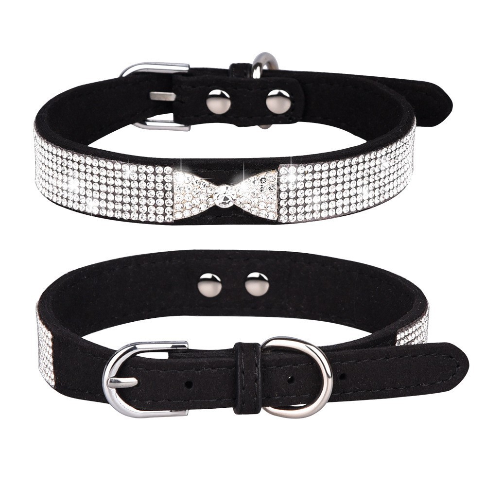 Black rhinestone bow