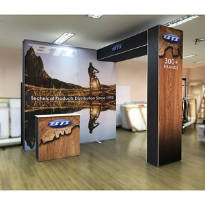 10x 10英尺铝便携式简易设置贸易展览展台，带桥梁流行展览展台，用于活动 - Product Image 5