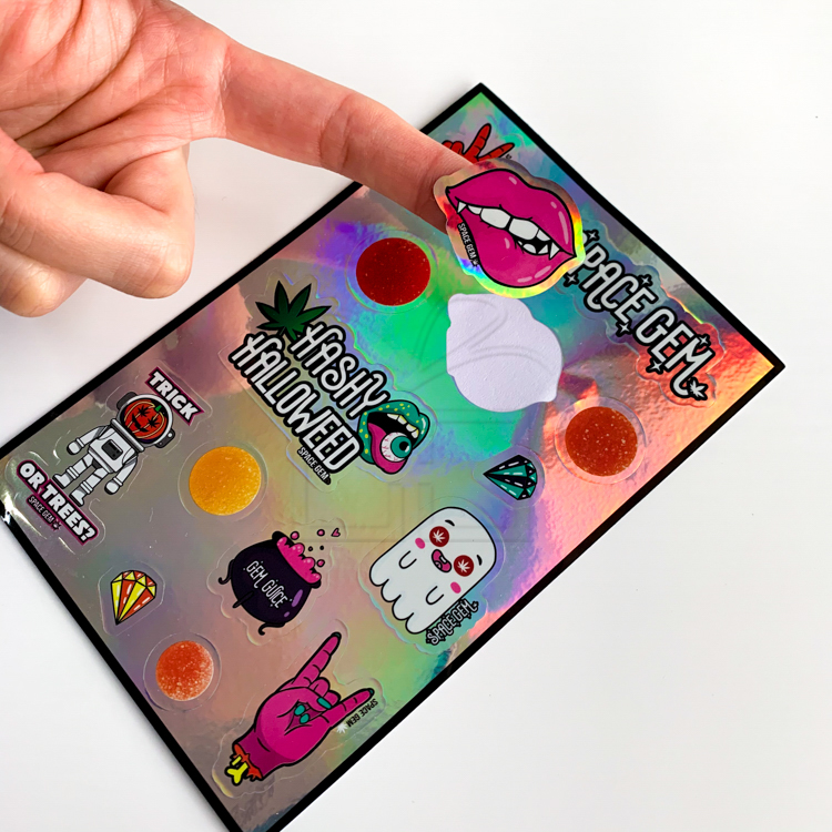 Planche d'autocollants holographiques