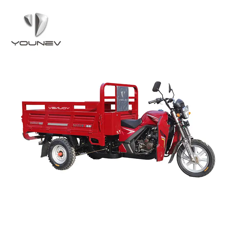 YOUNEV 111 - 150cc 12V Triciclos motorizados de carga Motocicleta de 3 ruedas Motor refrigerado por aire Triciclo