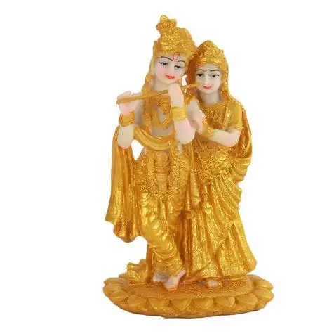 Statue de dieu indienne, Radha Krishna, déesse, Idol