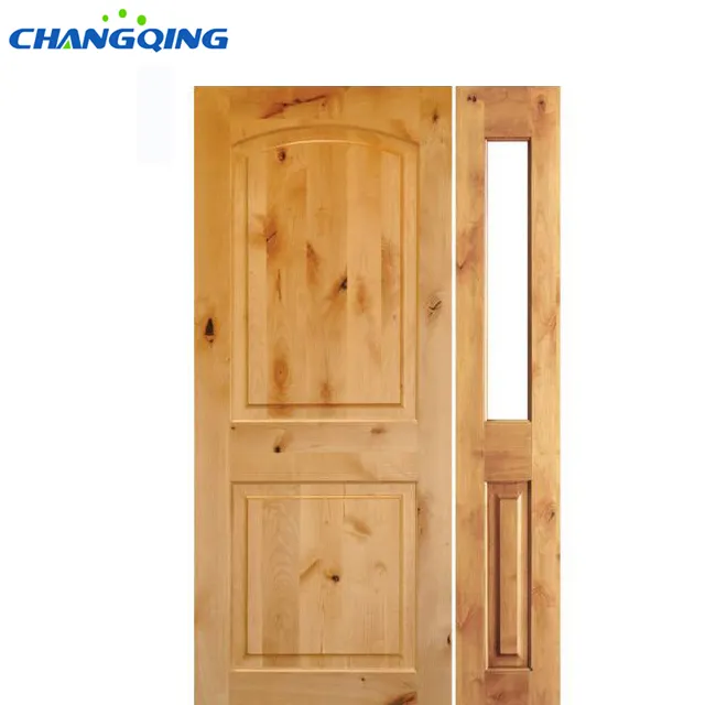 Pintu Jahit 2P, Alder Kayu Bagian Dalam & Eksterior Penuh Padat Ayunan Pintu Kamar Multi