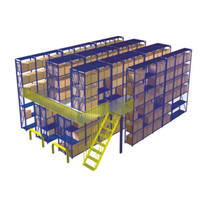 פלדה עמיד מבנה mzzanine פלטפורמה racking עליית גג לופט gret mzzanine למדפים מדף racking