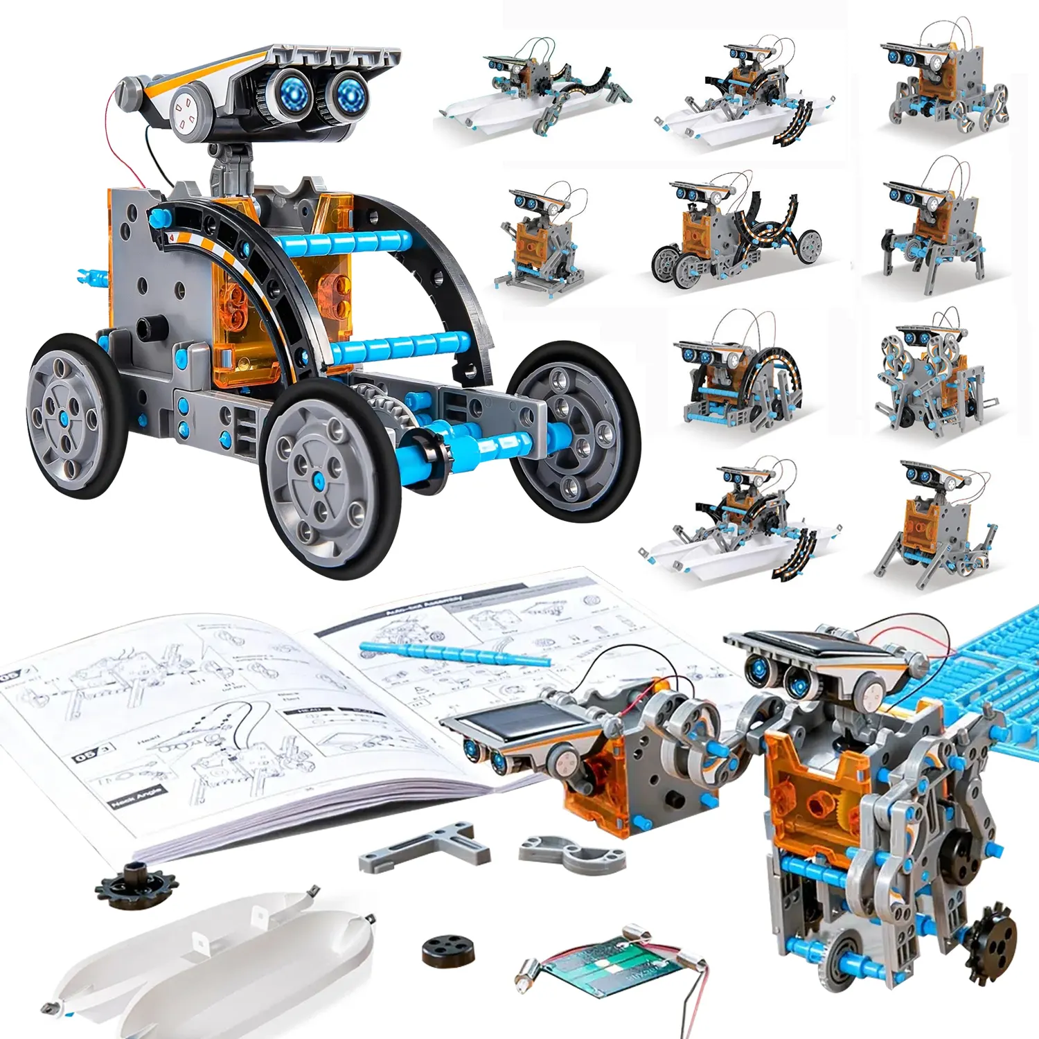 Giocattoli con stelo 12-in-1 giocattoli robotici solari educativi 190 pezzi kit robot solari per bambini giocattoli ad energia solare