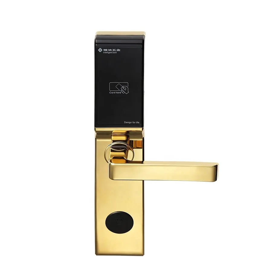 Cerradura Digital inteligente para puerta de Hotel y apartamento, dispositivo de cierre con tarjeta RFID, sin llave, con programa de Hotel