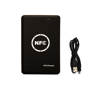 Duplicatore della copiatrice RFID dello scrittore del lettore di Smart Card NFC, programmatore USB nero portachiavi ID della carta adesivi IC copiatrice della carta epossidica - Product Image 1