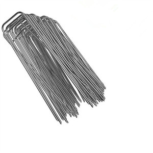 เสาเหล็กชุบสังกะสีรูปตัวยูแบบหัวเหลี่ยม/กลม/ตะปูยึดหญ้ารูปตัวยู/หมุดยึดหญ้า/ตะปูยึดหญ้าแบบก้านเรียบ - Product Image 3