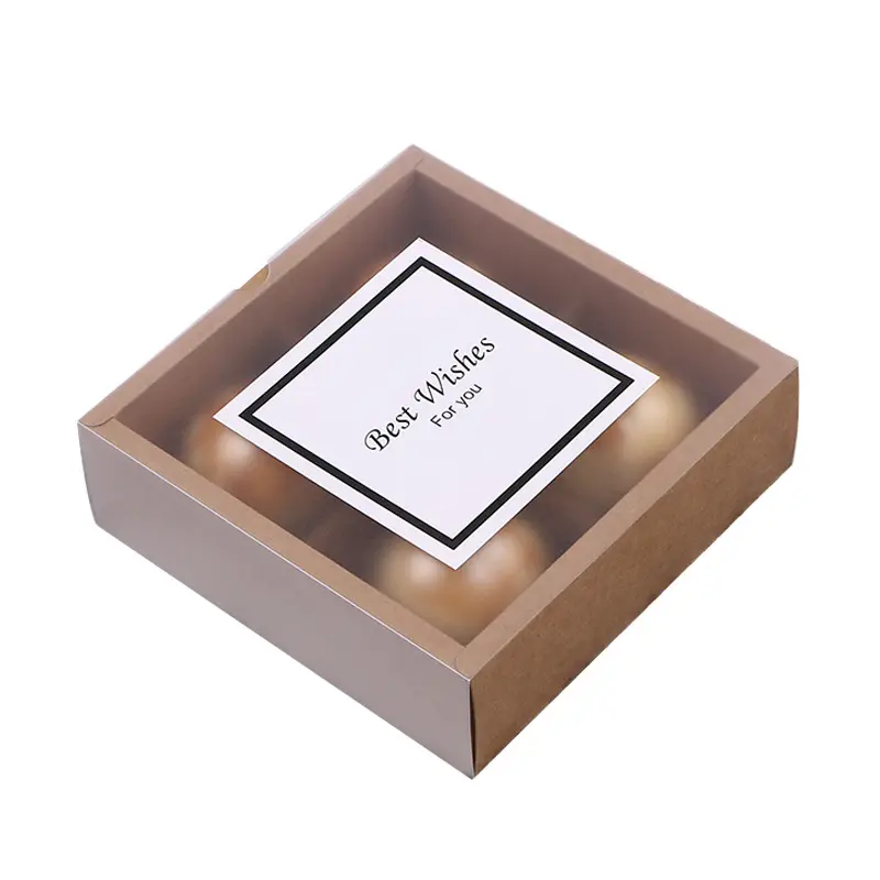 High quality luxury cookies packaging dessert paper cake gift box with window