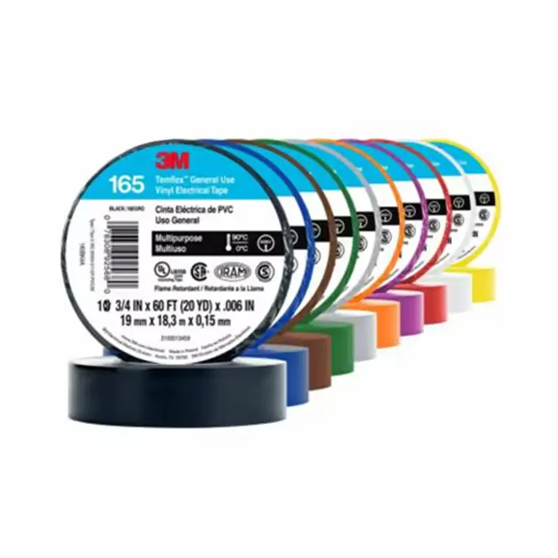 165 무료 샘플 다채로운 PVC 비닐 전기 방수 테이프 접착 절연 테이프