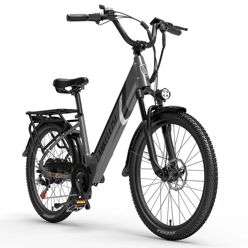 EU Stock Lankeleisi ES500Pro City Ebike 500W 24 pollici uomini donne bici elettrica adulti retrò E bici