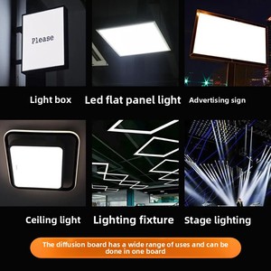 Naxilai Led pleksi cam işık yayan levha sütlü beyaz A4 boyutu Pmma plastik plaka Led ışık difüzyon PS akrilik panel - Product Image 4