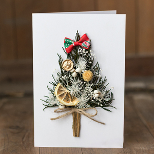 Mini Dried Rose Hydrangea Flower <strong>Card</strong> Paper Printing Post Handmade <strong>Real</strong> Flower Custom Kraft Paper Greeting <strong>Cards</strong> with Gift Box - Product Image 3