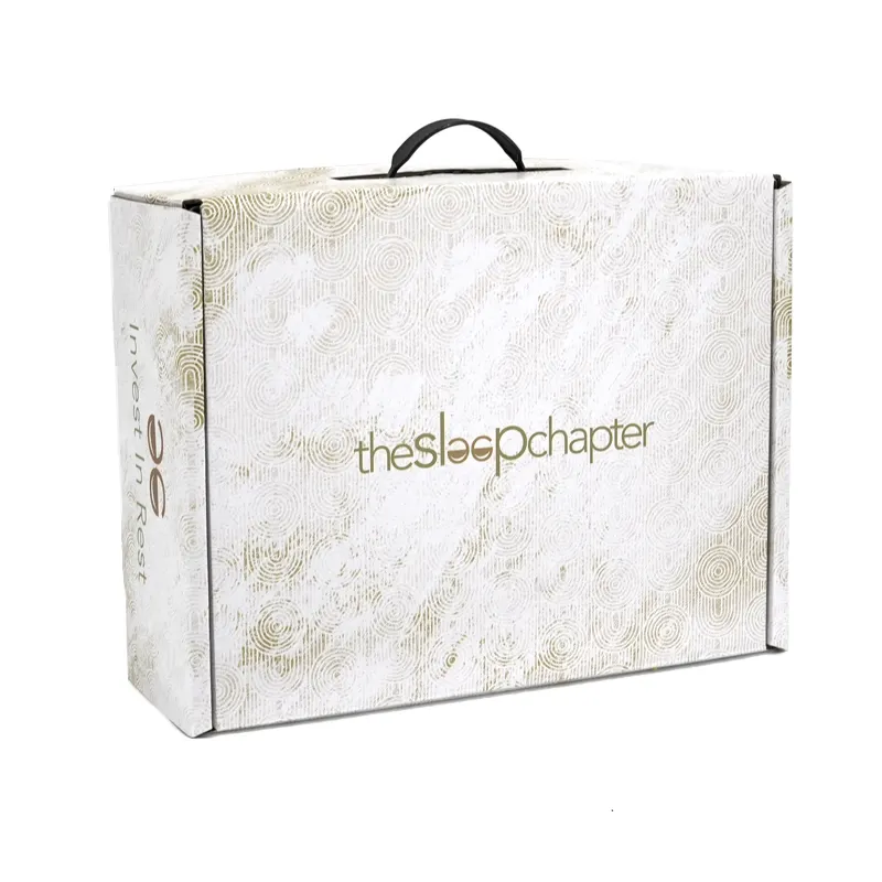 Travel Case Retail Aanpassen Logo Folding Karton Papier Koffer Doos Verpakking Met Plastic Handvat