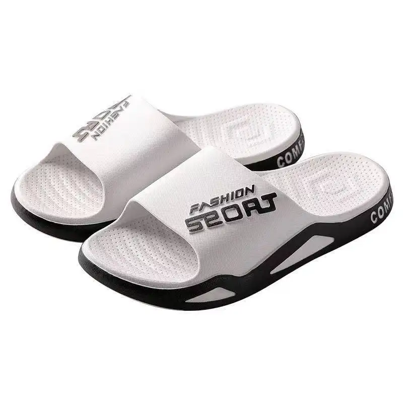 Chinelos de lazer sapatos masculinos 2023 nova tendência da moda coreana calçados para casa banheiro antiderrapante sola grossa resistente ao desgaste slides PVC