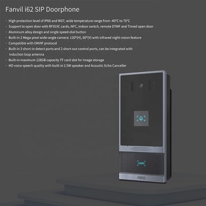 Intercomunicador IP con cable para puerta exterior, dispositivo con 2 líneas, Audio/vídeo, con función de visión nocturna, i62, 2MP - Product Image 4