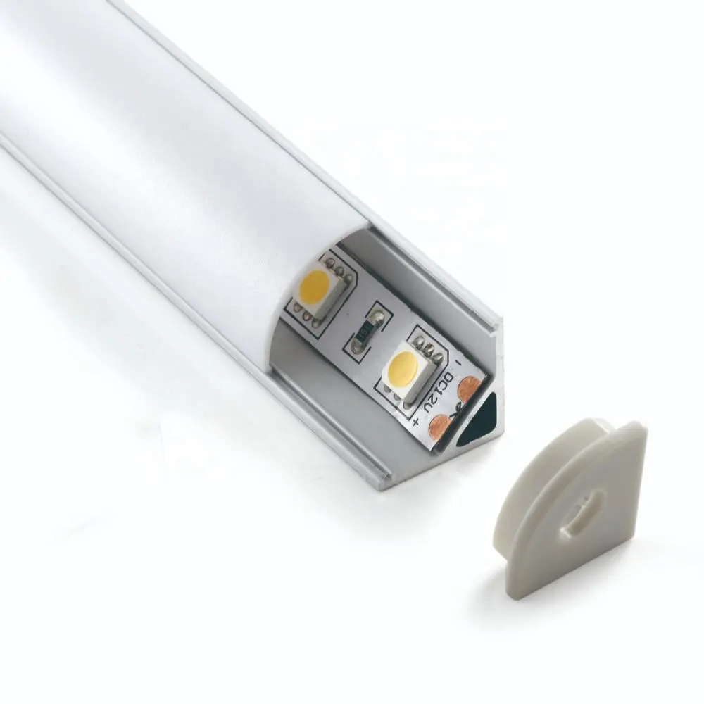 Lampu Strip Profil 16X16 Mm 45 Derajat Sudut Led Profil Profil Aluminium