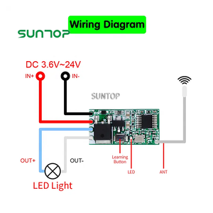 433MHz DC 12V 24V Universal-Funk fernbedienung schalter Mini-HF-Relais empfänger 433,92 MHz DIY-Kit für LED-Licht