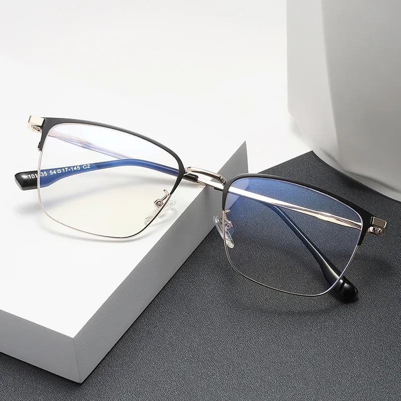 2023 फैशन पुरुषों महिलाओं के लिए विरोधी नीले प्रकाश फ्रेम ऑप्टिकल चश्मा पढ़ना टाइटेनियम हल्के ऑप्टिकल Eyewear