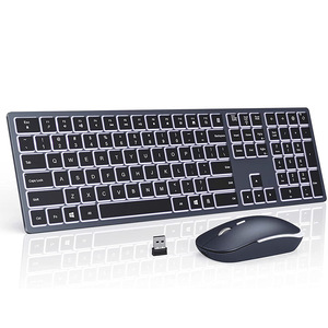 Juego de teclado y ratón recargable con retroiluminación RGB inalámbrica de 2,4G - Product Image 1