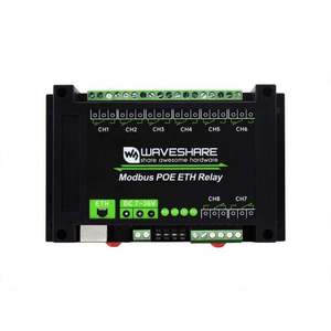 Modbus POE ETH Relé Grado industrial Módulo de relé Ethernet de 8 vías Protocolo Modbus RTU Comunicación Ethernet PoE - Product Image 1