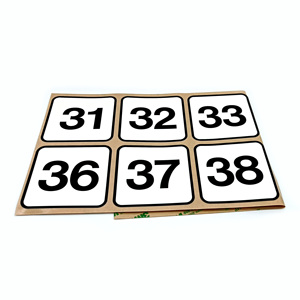 Custom <strong>Sticker</strong> Printing Sheet 3M Glue Waterproof High Quality Number Label Vinyl <strong>Sticker</strong> Synthetic <strong>Stickers</strong> - Product Image 2