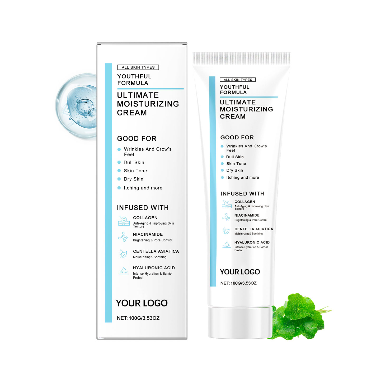 Crème pour le visage à la Centella