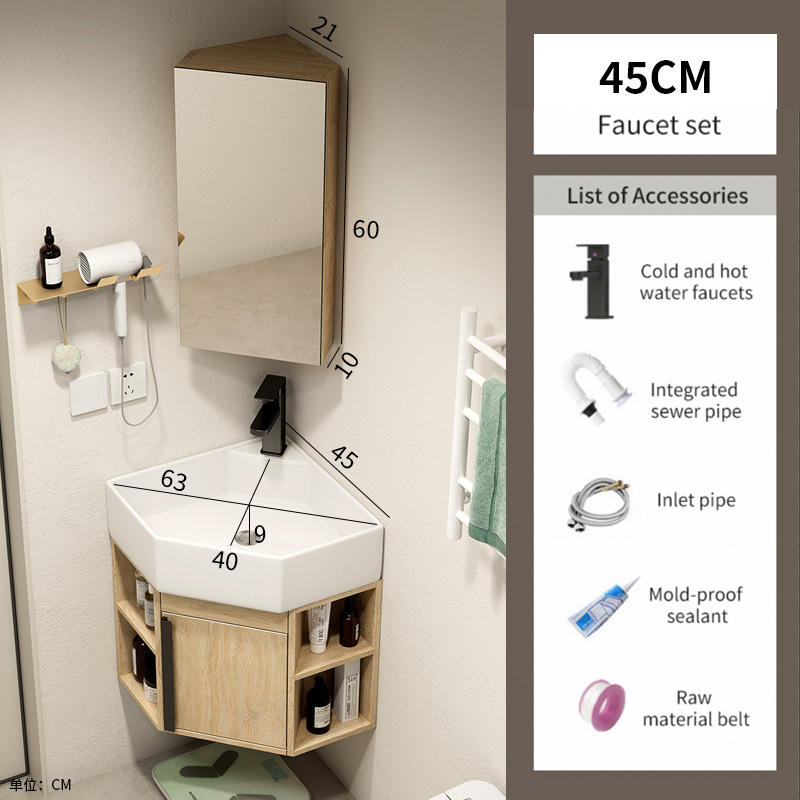 Ensemble meuble-lavabo avec miroir et robinetterie 4563